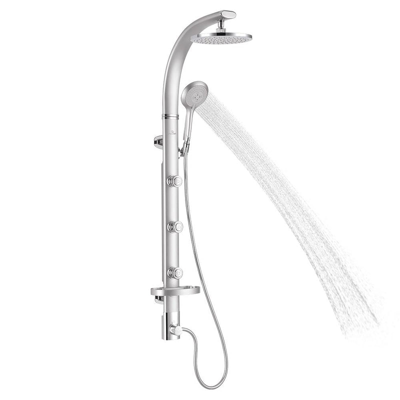 Pulse Bonzai Silver Aluminum 2.5 GPM Shower System 1017-S