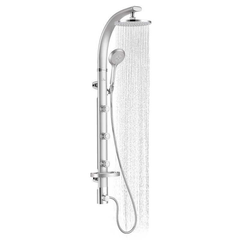 Pulse Bonzai Silver Aluminum 2.5 GPM Shower System 1017-S