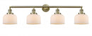 Innovations Lighting Large Bell 4 Light Bath Vanity Light 215-BK-G73
