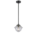 Oxford Mini Pendant shown in the Oil Rubbed Bronze finish with a Seedy shade