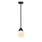 Beacon Mini Pendant shown in the Matte Black finish with a Matte White shade