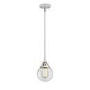 Beacon Mini Pendant shown in the Polished Chrome finish with a Clear shade