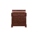 James Martin Brookfield 36" Warm Cherry Single Vanity with 3 cm Galala Beige Top 147-114-5586-3OGLB
