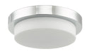 Abra Lighting 11" Stepped Opal Glass Flush Mount Hi-Out Dim LED 30014FM-BZ