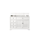 James Martin Savannah 48" Single Vanity Cabinet Bright White 238-104-V48-BW