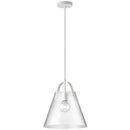 Dainolite 1 Light Incandescent Pendant Mw W/ Clear Glass 871P-WH