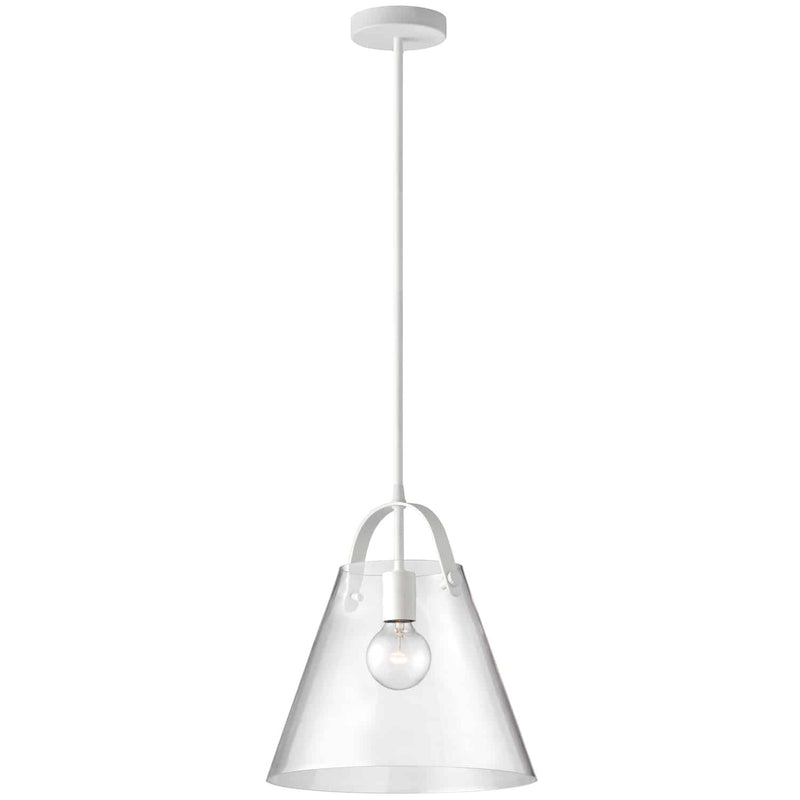Dainolite 1 Light Incandescent Pendant Mw W/ Clear Glass 871P-WH