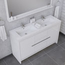 Alya Bath Sortino 60 Double" Modern Bathroom Vanity White AB-MD660D-W