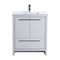 KubeBath Dolce 30" High Gloss White Modern Bathroom Vanity with White Quartz Counter-Top AD630GW