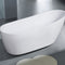 ALFI 68" White Oval Acrylic Free Standing Soaking Bathtub AB8826