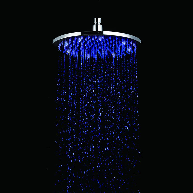 ALFI Brushed Nickel 8" Round Multi Color LED Rain Shower Head LED8R-BN