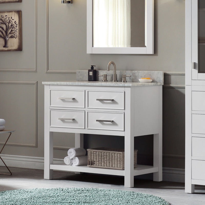 Avanity Brooks 37 inch Vanity Combo BROOKS-VS36-WT-C
