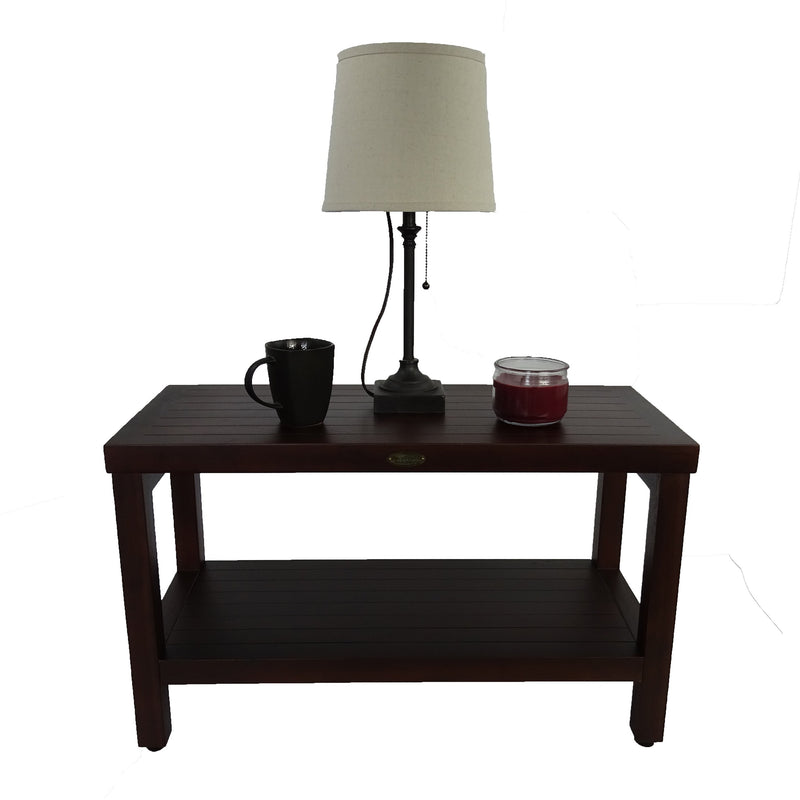 DecoTeak Classic 30" Teak Shower Bench with Shelf DT116