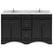 Modern Fittings Talisa 60" Double Bath Vanity with Cultured Marble Quartz Top and Square Sinks