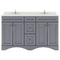 Modern Fittings Talisa 60" Double Bath Vanity with Dazzle White Quartz Top and Round Sinks