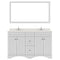 Modern Fittings Talisa 60" Double Bath Vanity with Dazzle White Quartz Top and Round Sinks