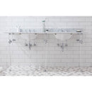 Water Creation Empire 72" Wide Double Wash Stand Only In Chrome Finish EP72A-0100