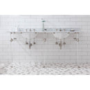 Water Creation Empire 72" Wide Double Wash Stand Only In Polished Nickel PVD Finish EP72A-0500