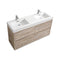 KubeBath Bliss 60" Double Sink Nature Wood Free Standing Modern Bathroom Vanity FMB60D-NW