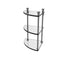 Allied Brass Foxtrot Collection Three Tier Corner Glass Shelf FT-6-GYM