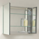 Fresca Vista 36" Walnut Modern Bathroom Vanity with Medicine Cabinet FVN8090GW