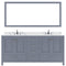 Modern Fittings Caroline Avenue 72" Double Bath Vanity with Calacatta Quartz Top and Round Sinks