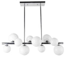 Dainolite 10 Light Halogen Horiz Pendant Pc W/ Painted Wh Glass GLA-3110HP-PC
