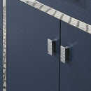 Water Creation Marquis 72" Double Sink Carrara White Marble Countertop Vanity in Monarch Blue MQ72CW01MB-000000000