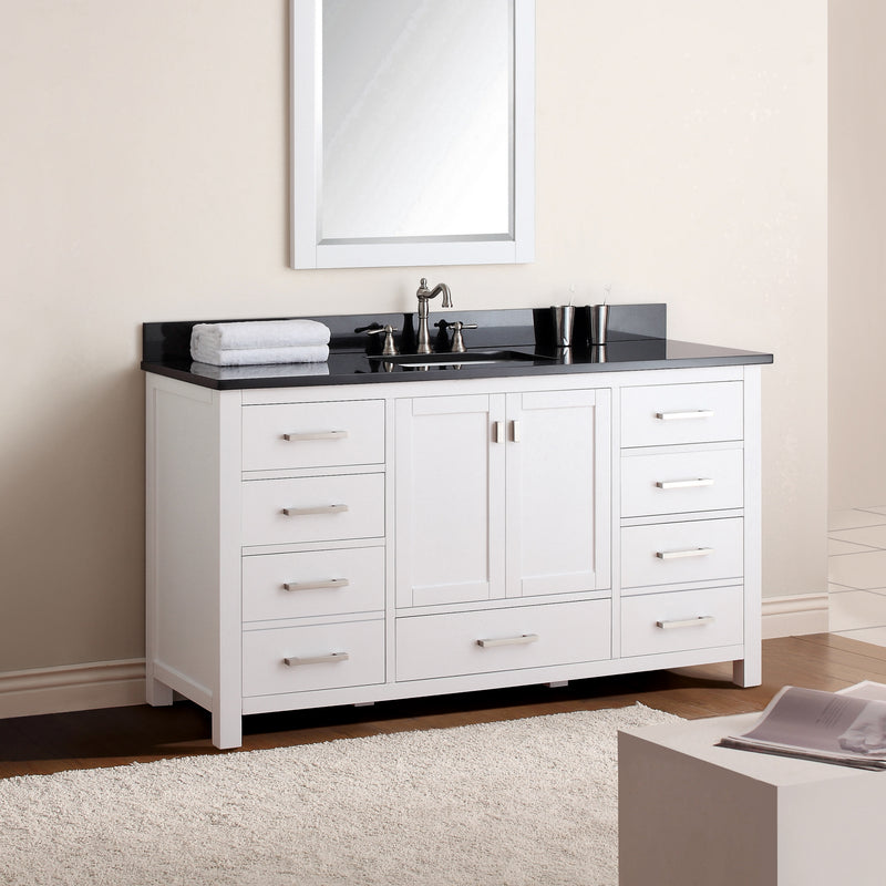 Avanity Modero 61 inch Single Vanity Combo MODERO-VS60-WT-A-A