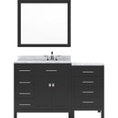 Modern Fittings Caroline Parkway 57" Single Bath Vanity with Marble Top and Square Sink Faucet