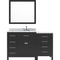 Modern Fittings Caroline Parkway 57" Single Bath Vanity with Marble Top and Square Sink Faucet