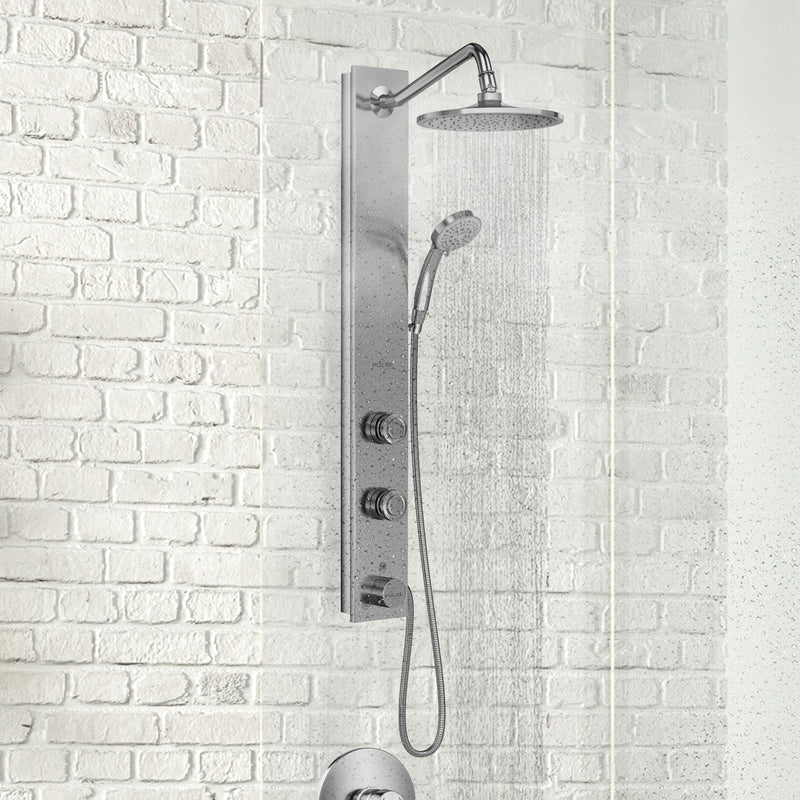 Pulse Aloha Brushed Stainless Steel 2.5 GPM Shower System 1021-SSB