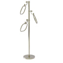 Allied Brass Towel Stand with 9 Inch Oval Towel Rings TS-83T-PNI
