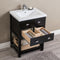 Water Creation 24" Espresso MDF Single Bowl Ceramics Top Vanity with U Shape Drawer From The VIOLA Collection VI24CR01ES-000000000