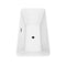 Wyndham Tiffany 59" Small Soaking Bathtub in White with Matte Black Trim WCBTK150459MBTRIM
