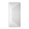 Wyndham Tiffany 59" Small Soaking Bathtub in White with Shiny White Trim and Floor Mounted Faucet in Matte Black WCBTK150459SWATPBK