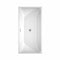 Wyndham Rachel 59" Soaking Bathtub in White Brushed Nickel Trim and Brushed Nickel Floor Mounted Faucet WCBTK150559ATP11BN