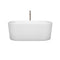 Wyndham Ursula 59" Soaking Bathtub in White Brushed Nickel Trim and Brushed Nickel Floor Mounted Faucet WCBTK151159ATP11BN