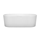 Wyndham Ursula 67" Soaking Bathtub in White with Shiny White Trim WCBTK151167SWTRIM