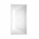 Wyndham Sara 59" Soaking Bathtub in White with Shiny White Trim WCBTK151459SWTRIM