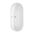 Wyndham Melissa 65" Soaking Bathtub in White with Polished Chrome Trim and Floor Mounted Faucet in Brushed Gold WCOBT100065PCATPGD