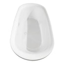 Wyndham Melissa 71" Soaking Bathtub in White with Shiny White Trim and Floor Mounted Faucet in Brushed Gold WCOBT100071SWATPGD