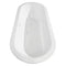 Wyndham Soho 68" Soaking Bathtub in White with Shiny White Trim and Floor Mounted Faucet in Matte Black WCOBT100268SWATPBK