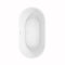 Wyndham Carissa 60" Soaking Bathtub in White with Shiny White Trim and Floor Mounted Faucet in Brushed Gold WCOBT101260SWATPGD