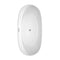 Wyndham Rebecca 65" Soaking Bathtub in White Brushed Nickel Trim and Brushed Nickel Mounted Faucet WCOBT101465ATP11BN