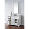 James Martin Savannah 48" Single Vanity Cabinet Bright White with 3 cm Eternal Jasmine Pearl Quartz Top 238-104-V48-BW-3EJP