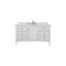 James Martin Palisades 60" Single Vanity Bright White with 3 cm Ethereal Noctis Quartz Top 527-V60S-BW-3ENC