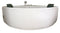 ALFI EAGO 5' Rounded Modern Double Seat Corner Whirlpool Bath Tub with Fixtures AM200