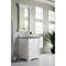James Martin Savannah 26" Single Vanity Cabinet Bright White with 3 cm Cala Blue Quartz Top 238-104-V26-BW-3CBL