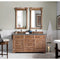 James Martin Savannah 60" Double Vanity Cabinet Driftwood with 3 cm Cala Blue Quartz Top 238-104-5611-3CBL